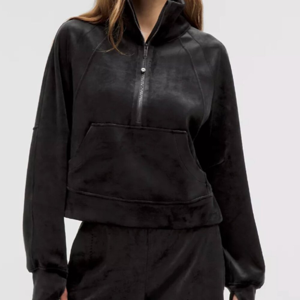 Lululemon Scuba Oversized Funnel Neck Black Velvet XS/S - Excellent condition